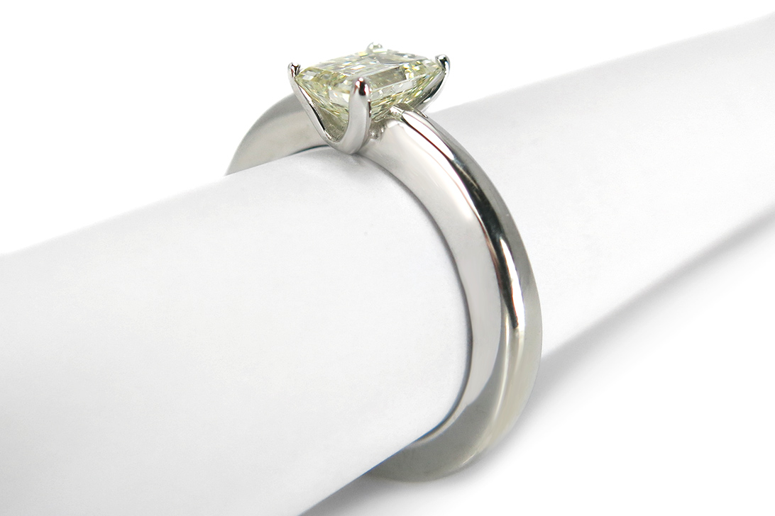 Ring Solitär Diamant ca. 1,30 ct Crystal 750 Weißgold [BRORS 12583] Foto 02