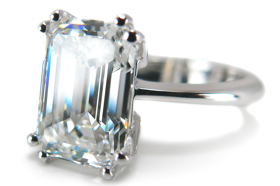 Ring mit Diamant 5,01ct Top Wesselton/vs1 GIA Expertise [BRORS 13981] Foto 03