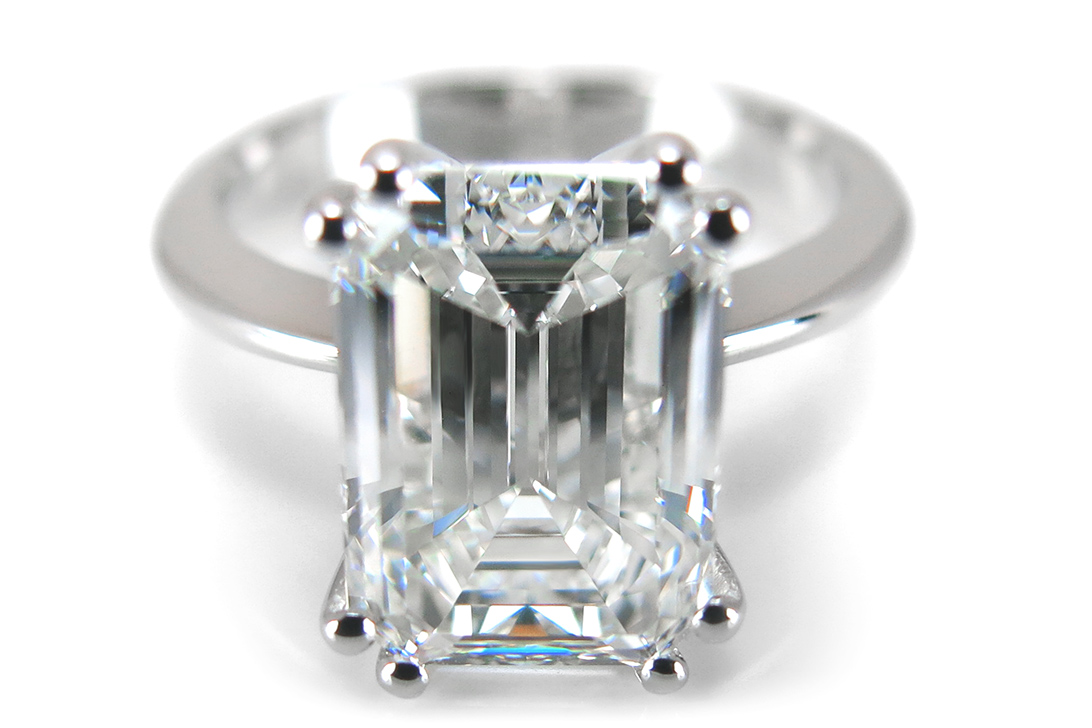 Ring mit Diamant 5,01ct Top Wesselton/vs1 GIA Expertise [BRORS 13981] Foto 05